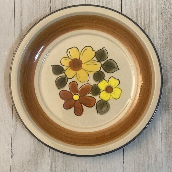 Vintage Stoneware Daisy Vale Replacement Salad Plate JcPenney Made in Japan - Picture 2 of 9